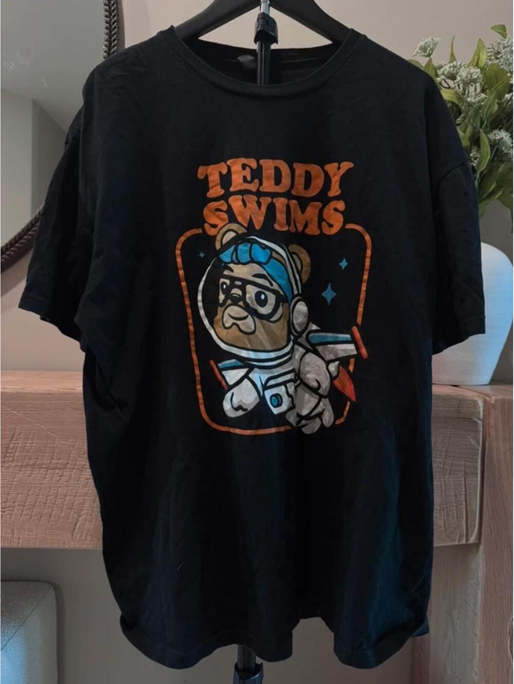 Vintage Teddy Swims Gildan 2XL Black Shirt